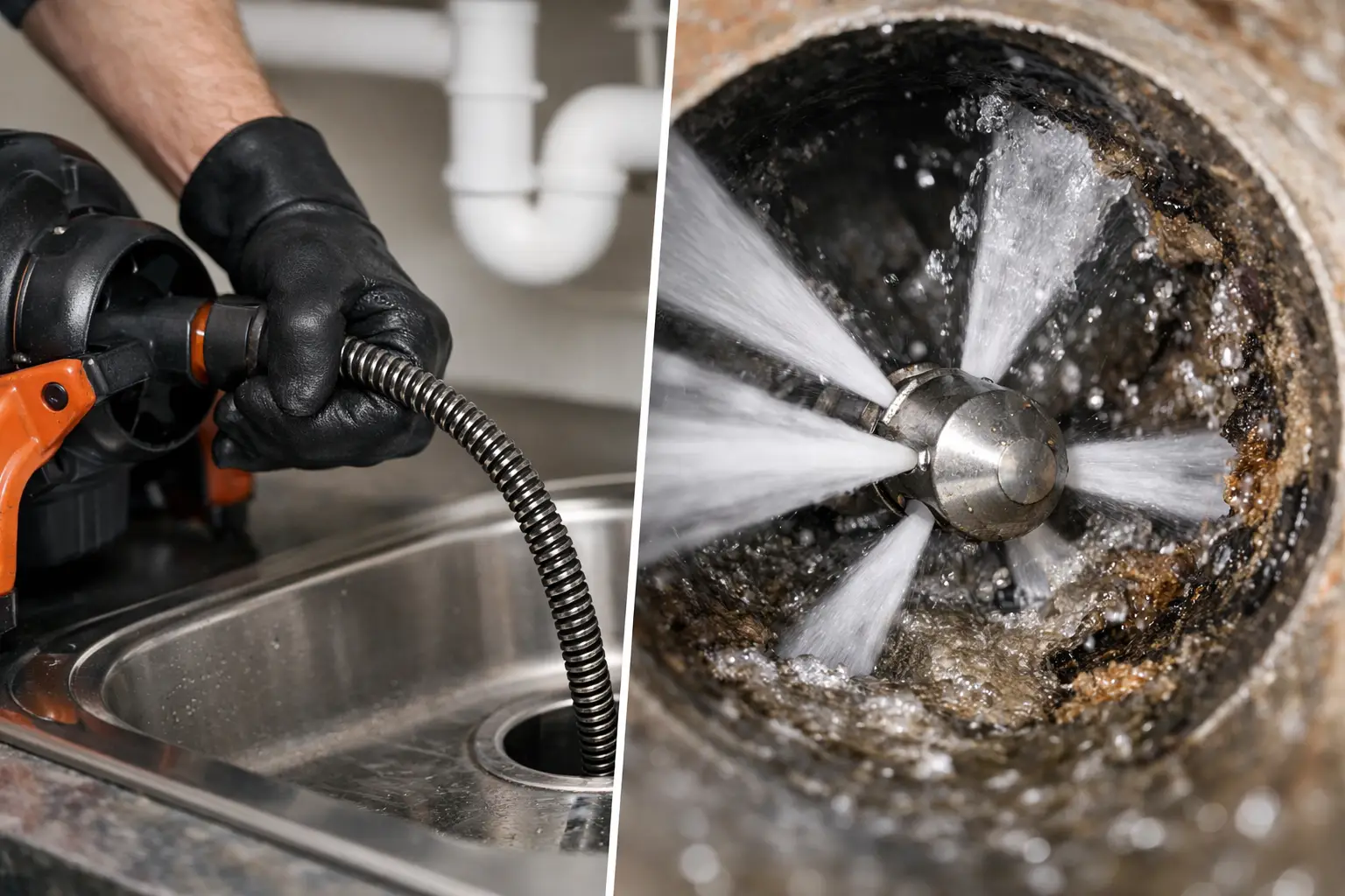 Drain Snake vs Hydro Jetting