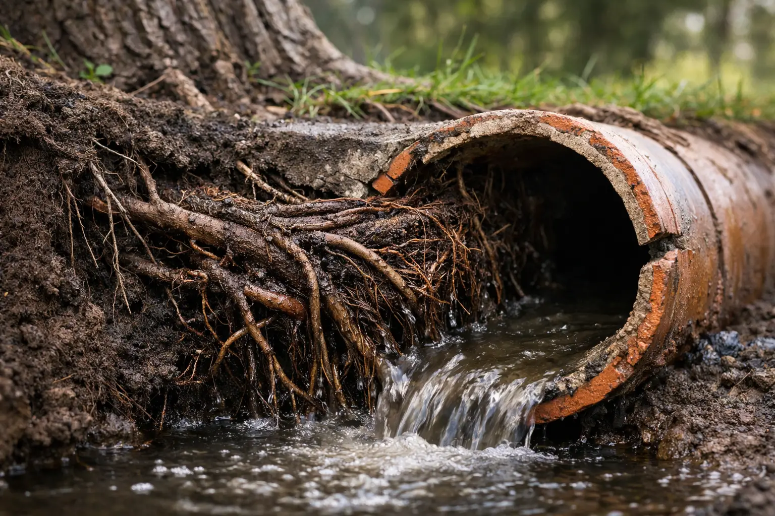 How Root Intrusions Block Sewers